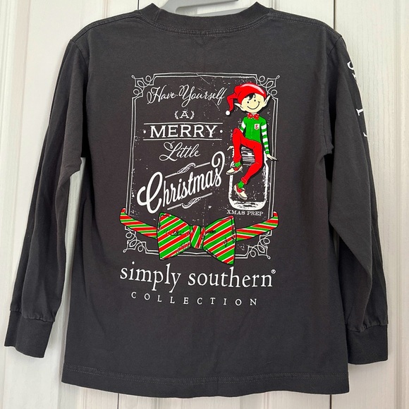 Simply Southern Christmas Elf Long Sleeve (Youth/ Small) - Picture 1 of 3